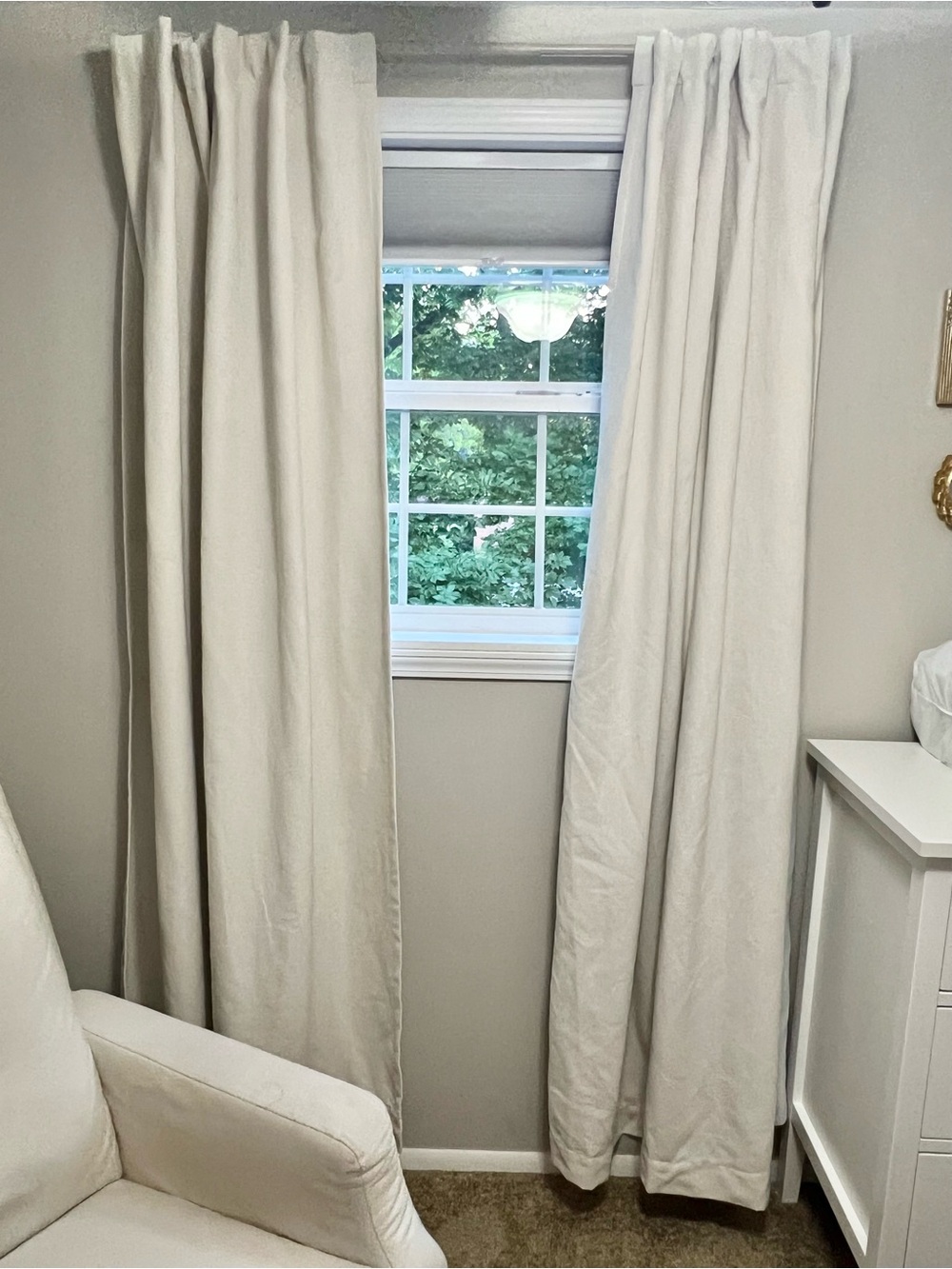 (2) Blackout Curtains - 84" length - Threshold Linen Aruba Blackout Curtains